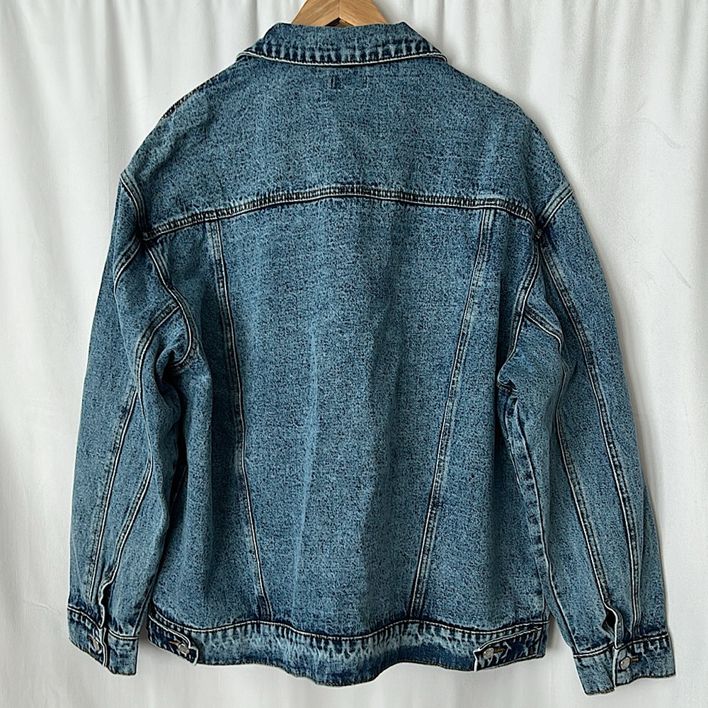 Nasty Gal Collection NWT Vintage Wash Oversized Denim Jean Jacket **Sz 10**🌸🌸 - Picture 2 of 4